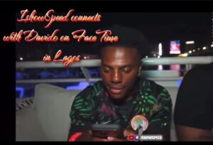 Video: IshowSpeed connects with Davido on FaceTime in Lagos